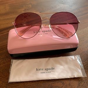 Kate Spade Joshelle 60mm Aviator Sunglasses In Pink